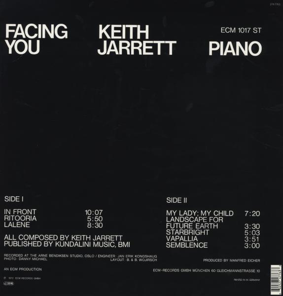 Keith Jarrett - Facing You  |  Vinyl LP | Keith Jarrett - Facing You  (LP) | Records on Vinyl