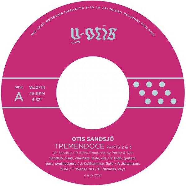  |  7" Single | Otis Sandsjo - Tremendoce Parts 2 & 3 / Skerry (Single) | Records on Vinyl