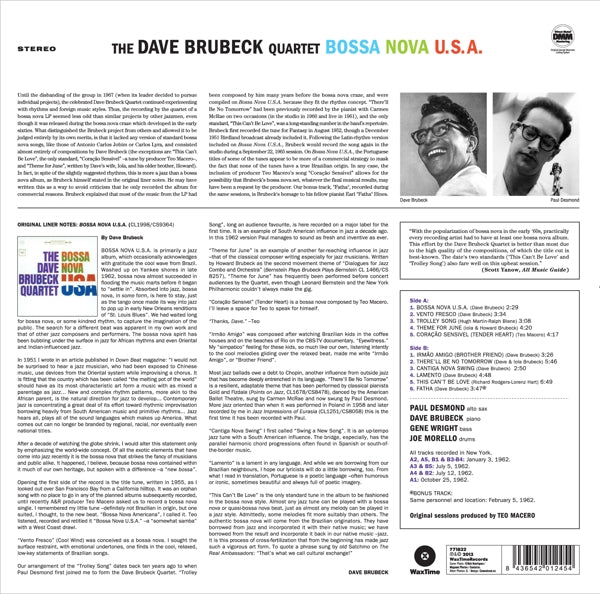 Dave Brubeck - Bossa Nova Usa  |  Vinyl LP | Dave Brubeck - Bossa Nova Usa  (LP) | Records on Vinyl