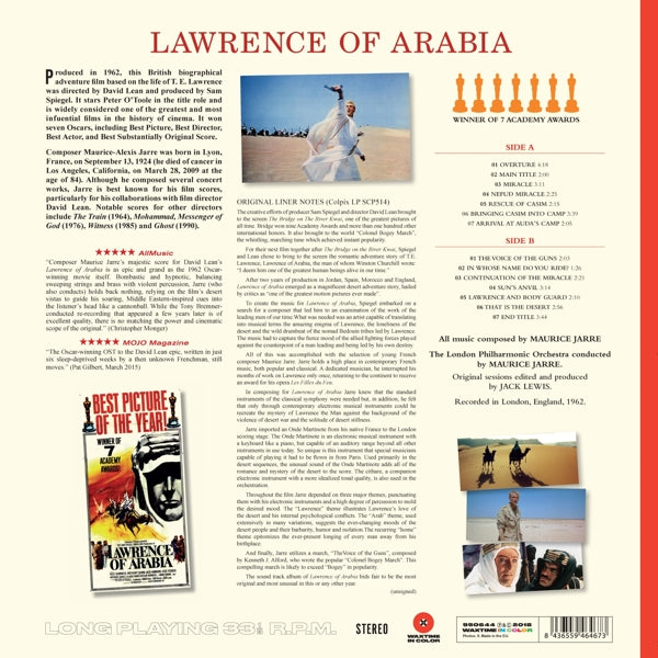 Maurice Jarre - Lawrence Of Arabia |  Vinyl LP | Maurice Jarre - Lawrence Of Arabia (LP) | Records on Vinyl