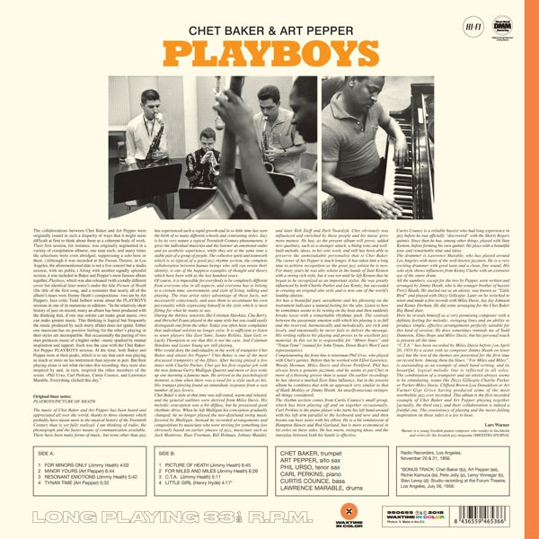 Chet Baker & Art Pepper - Playboys  |  Vinyl LP | Chet Baker & Art Pepper - Playboys  (LP) | Records on Vinyl