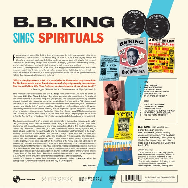 B.B. King - Sings Spirituals  |  Vinyl LP | B.B. King - Sings Spirituals  (LP) | Records on Vinyl